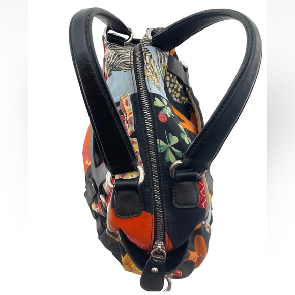 Salvatore Ferragamo Leopard Multicolor Nylon Leather Handbag Tote Bagmissing - Picture 8 of 16